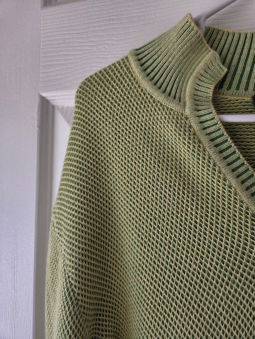 Bobby Jones 100% Peruvian Pima Cotton Medium Men's Sweater VNeck Green Golf - Picture 7 of 10